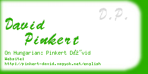 david pinkert business card